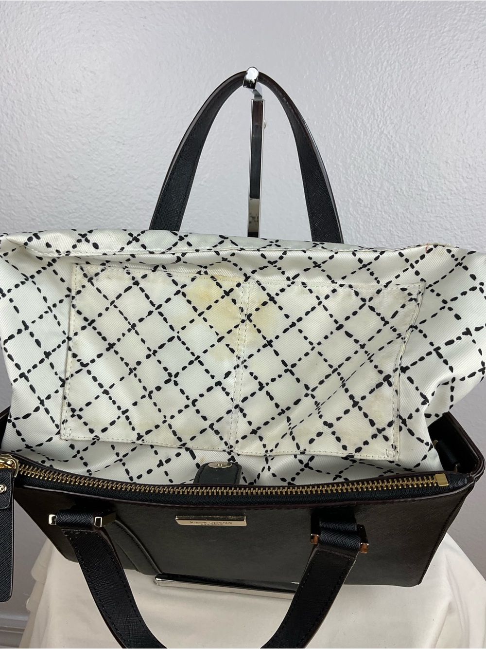 Kate Spade Newbury Lane Loden structured black‎ handbag - Picture 7 of 14
